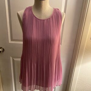 NWT Halogen Pleated Georgette Top sz M